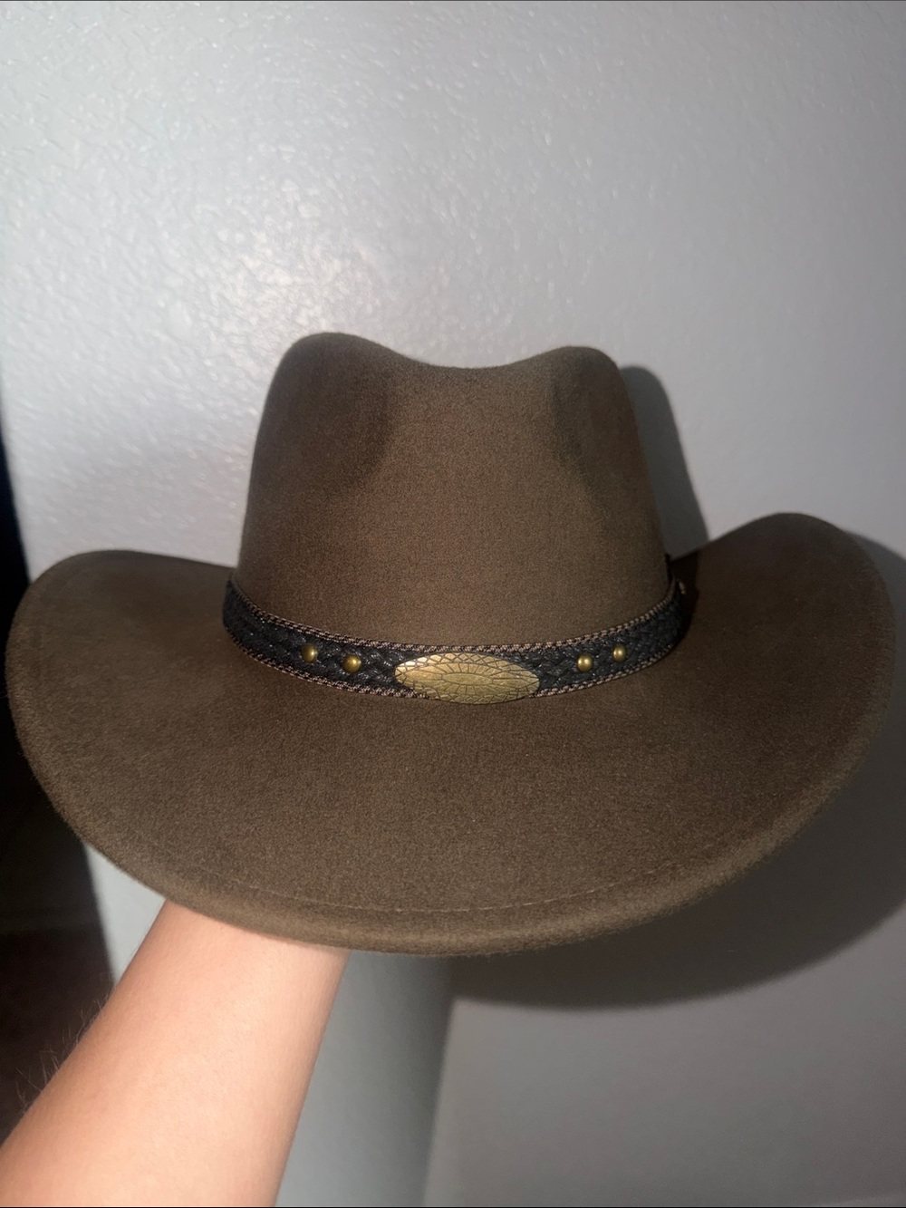 Brown Felt Fedora Hat - Unbranded
